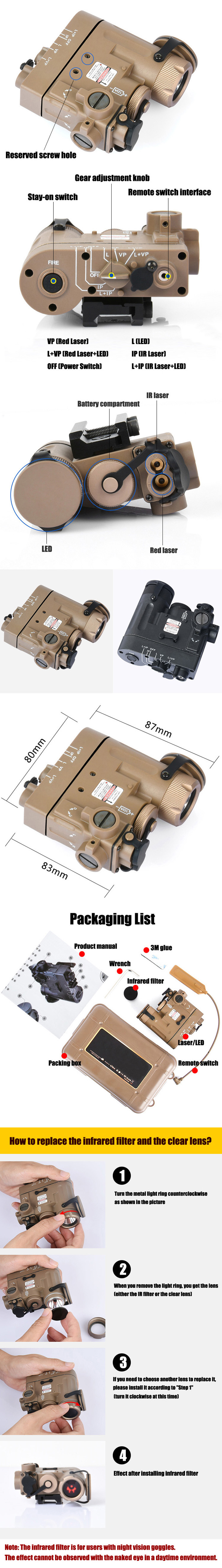 Viseur laser avec LED