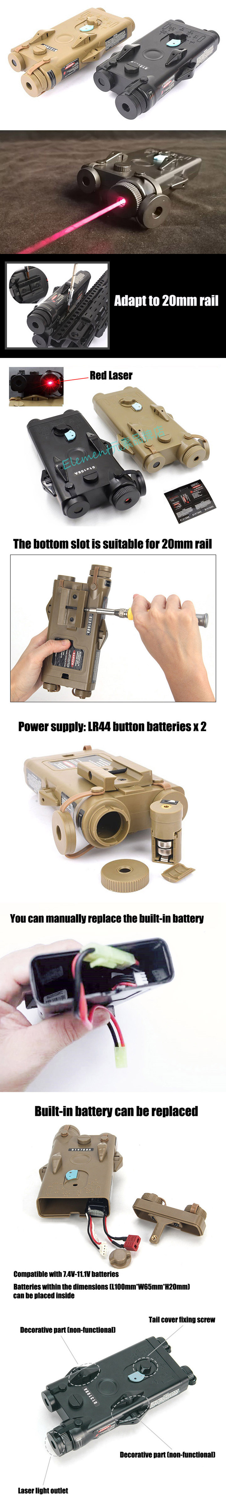 Viseur laser tactique 20 mm