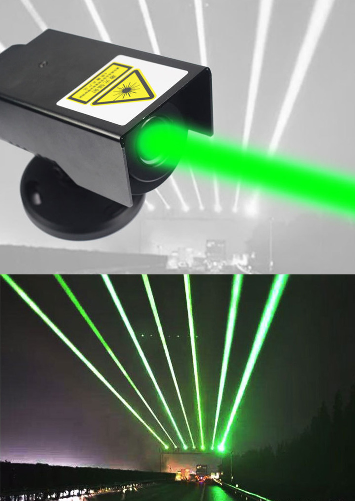 Voyant d'alerte laser vert ultra longue distance 1W 520nm