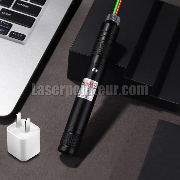 2-en-1 300mW double couleur vert rouge laser pointeur stylo Kit